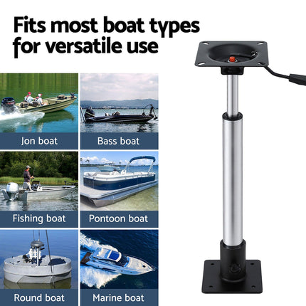 Seamanship Boat Seat Pedestal 55–75cm Adjustable Gas Lift 360 Degrees Swivel 2 Pack.
