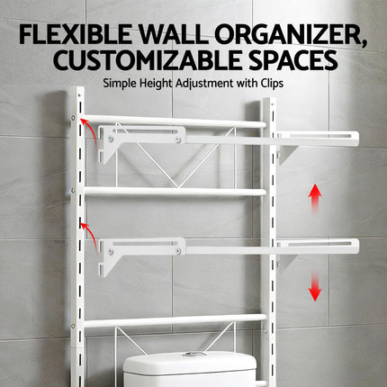 Artiss Over Toilet Bathroom Storage Shelf Rack Over Toilet 2 Tier.