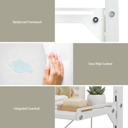 Artiss Over Toilet Bathroom Storage Shelf Rack Over Toilet 2 Tier.
