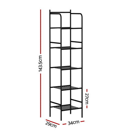 Artiss 5 Tier Floor Standing Corner Shower Caddy Bathroom Organizer Black.