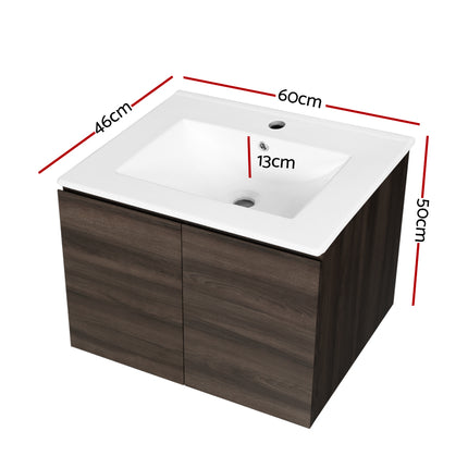 Cefito Vanity Unit 600mm with Basin Oak.
