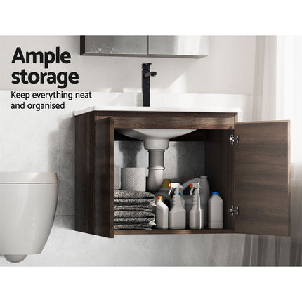 Cefito Vanity Unit 600mm with Basin Oak.