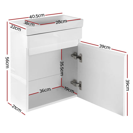 Cefito Vanity Unit 400mm with Basin White.