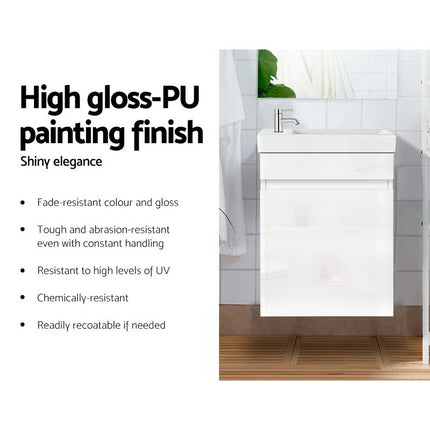 Cefito Vanity Unit 400mm with Basin White.