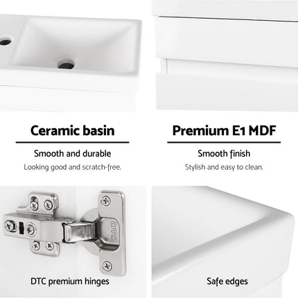 Cefito Vanity Unit 400mm with Basin White.