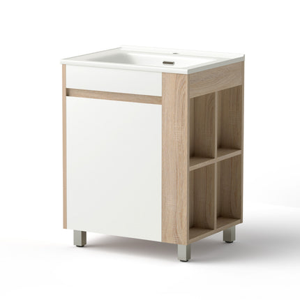 Cefito Vanity Unit 835mm Basin Bathroom Cabinet Side Storage Free Standing Sink.