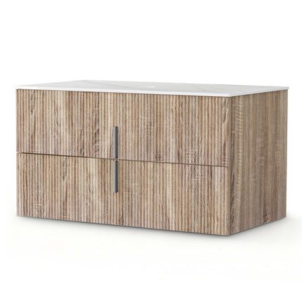 Cefito Vanity Unit 900mm Bathroom Cabinet Storage Wall Hung Timber Front Pine.