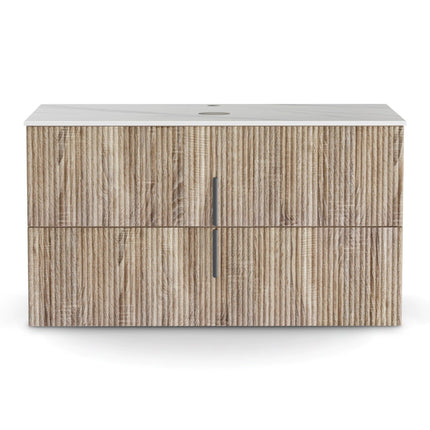 Cefito Vanity Unit 900mm Bathroom Cabinet Storage Wall Hung Timber Front Pine.