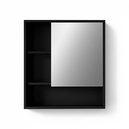 Cefito Bathroom Mirror Cabinet Mirrored Medicine Adjustable Shelf Wall Mounted 560mm Black.