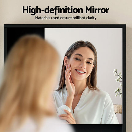 Cefito Bathroom Mirror Cabinet Mirrored Medicine Adjustable Shelf Wall Mounted 560mm Black.