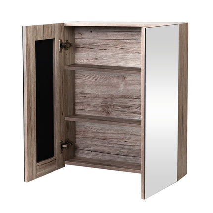 Cefito Bathroom Mirror Cabinet 600x720mm Oak.