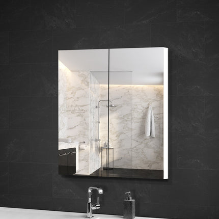 Cefito Bathroom Mirror Cabinet 600x720mm White.