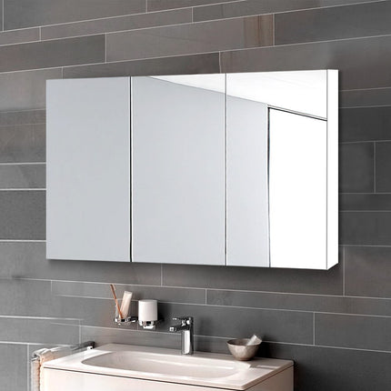 Cefito Bathroom Vanity Mirror with Storage Cabinet - White.