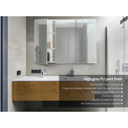 Cefito Bathroom Mirror Cabinet 1200x720mm White.
