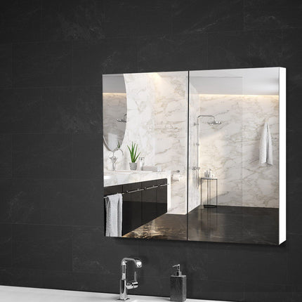 Cefito Bathroom Mirror Cabinet 750x720mm White.