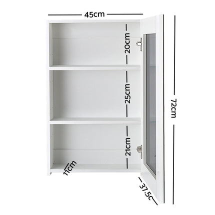 Cefito Bathroom Mirror Cabinet 450x720mm White.