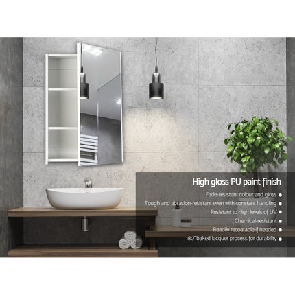 Cefito Bathroom Mirror Cabinet 450x720mm White.