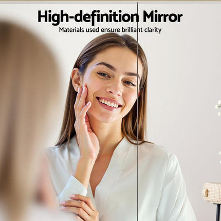 Cefito Bathroom Mirror Cabinet Medicine Adjustable Shelves Wall Hung 700x750mm White.