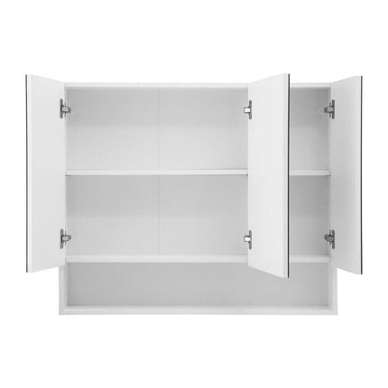 Cefito Bathroom Mirror Cabinet Medicine Adjustable Shelves Wall Hung 900x750mm White.