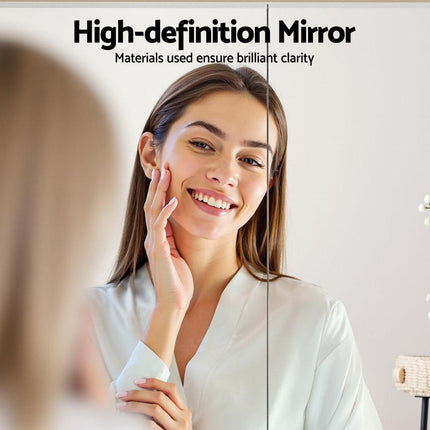 Cefito Bathroom Mirror Cabinet Medicine Adjustable Shelves Wall Hung 900x750mm White.