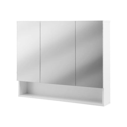 Cefito Bathroom Mirror Cabinet Medicine Adjustable Shelves Wall Hung 900x750mm White.