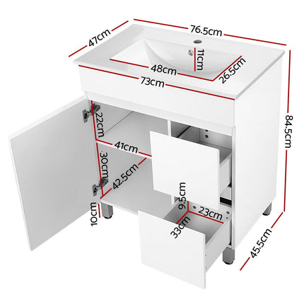 Cefito Vanity Unit 765mm Freestanding Basin Cabinet.