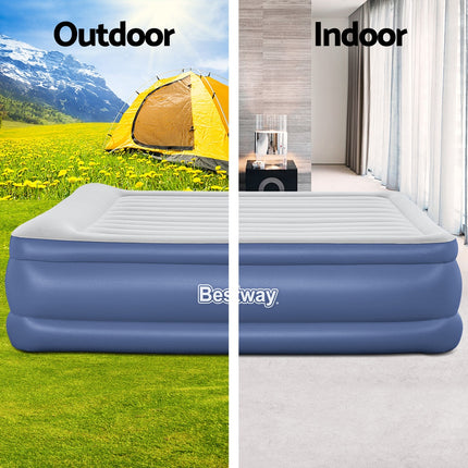 Bestway Air Mattress King Inflatable Bed 56cm Airbed Blue.
