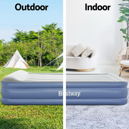 Bestway Air Mattress Queen Inflatable Bed 46cm Airbed Blue.