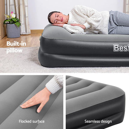 Bestway Air Mattress Single Inflatable Bed 46cm Airbed Black.