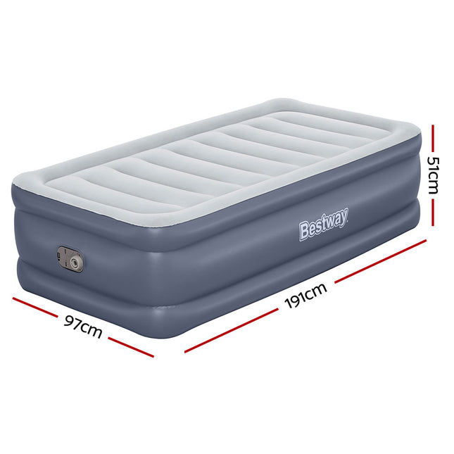 Bestway Mattress Air Bed Single Size 51CM Inflatable Camping Beds Home Outdoor.