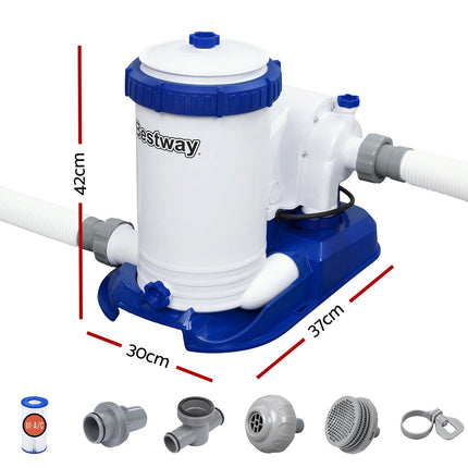 Bestway Pool Pump Cartridge Filter 2500GPH 9463L/H Flowclear Filters Cleaner.