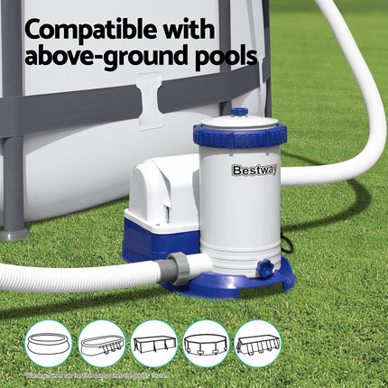 Bestway Pool Pump Cartridge Filter 2500GPH 9463L/H Flowclear Filters Cleaner.