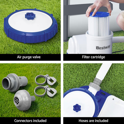 Bestway Pool Pump Cartridge Filter 2500GPH 9463L/H Flowclear Filters Cleaner.