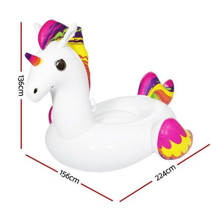 Bestway Unicorn Float Rider Inflatable Ride On Floating Pool Lounger 224x156CM.