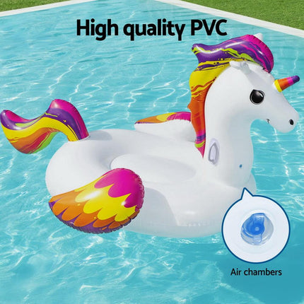 Bestway Unicorn Float Rider Inflatable Ride On Floating Pool Lounger 224x156CM.