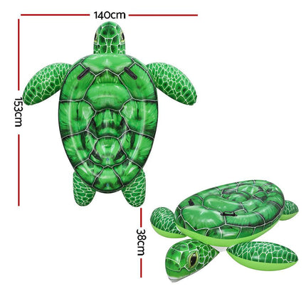 Bestway Float Turtle Rider Inflatable Ride On Floating Pool Lounger 153x140CM.
