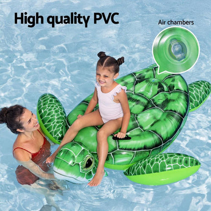 Bestway Float Turtle Rider Inflatable Ride On Floating Pool Lounger 153x140CM.