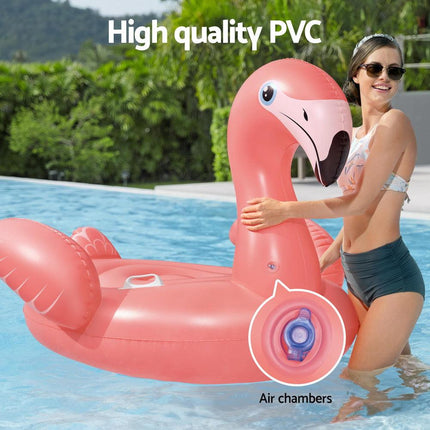Bestway Flamingo Float Rider Inflatable Ride On Floating Pool Lounger 148x127CM.