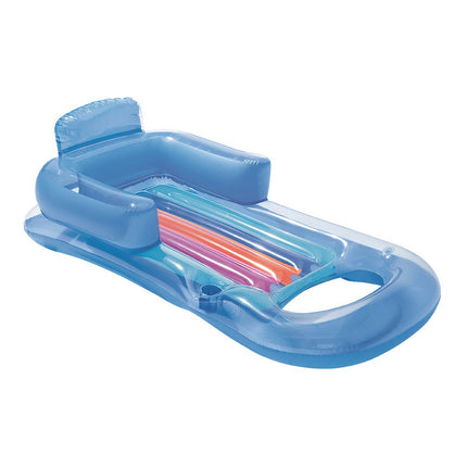 Bestway Pool Float Inflatable Lounge Seat Pillow Bed Cup Holder.