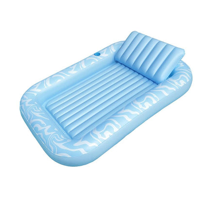 Bestway Float Floating Seat Pool Lounger Inflatable Lounge Chair Bed Pillow Cup Holder 2.03MX1.37M.