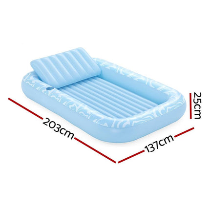 Bestway Float Floating Seat Pool Lounger Inflatable Lounge Chair Bed Pillow Cup Holder 2.03MX1.37M.