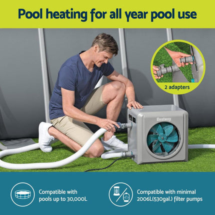 Bestway 4.4kW Pool Heater Water Temperature Heating Fit Pools up to 30,000L.