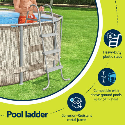 Bestway Above Ground Pool Ladder with Removable Steps.