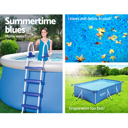 Bestway 58017 Pool Cover Fits 4x2.11m Above Ground Swimming Pool PE Blanket.