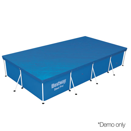 Bestway 58017 Pool Cover Fits 4x2.11m Above Ground Swimming Pool PE Blanket.
