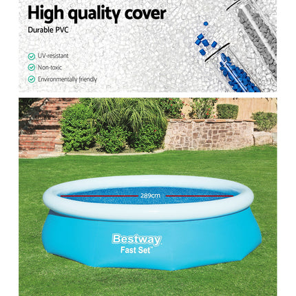 Bestway Pool Cover Fits 3.05m/10ft Round Swimming Pool PVC Blanket 2.89m.