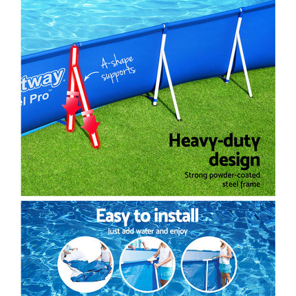 Bestway Swimming Pool 400x211x81cm Steel Frame Above Ground Pools 5700L.
