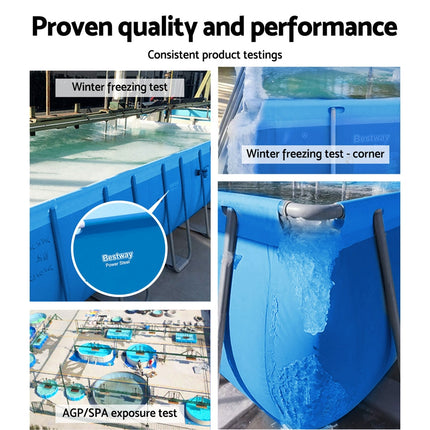 Bestway Swimming Pool 400x211x81cm Steel Frame Above Ground Pools 5700L.