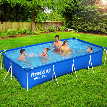 Bestway Swimming Pool 400x211x81cm Steel Frame Above Ground Pools 5700L.