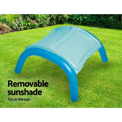 Bestway Kids Pool 140x140x114cm Inflatable Swimming w/ Canopy Play Pools 265L.